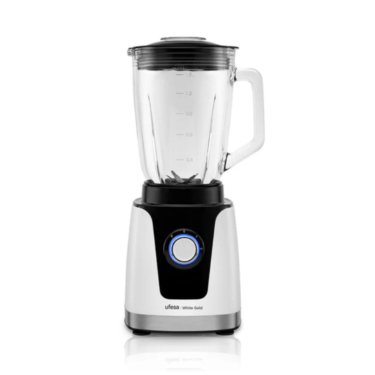 BATIDORA VASO UFESA WHITE GOLD 1500W 1,5L 6CUCHILLAS DE ACERO 70205761