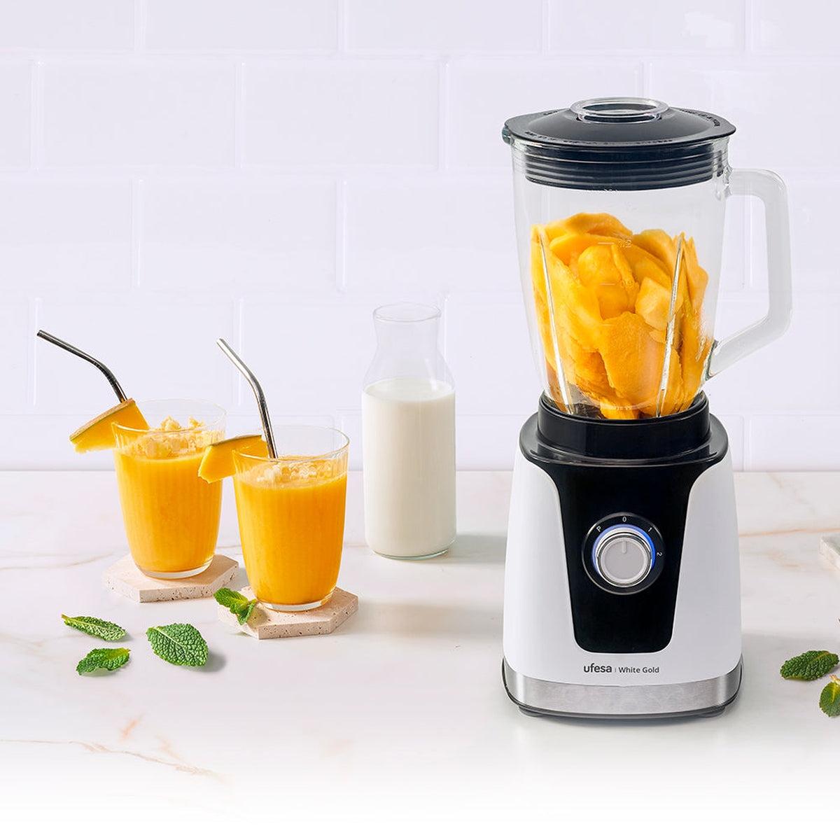 BATIDORA VASO UFESA WHITE GOLD 1500W 1,5L 6CUCHILLAS DE ACERO 70205761