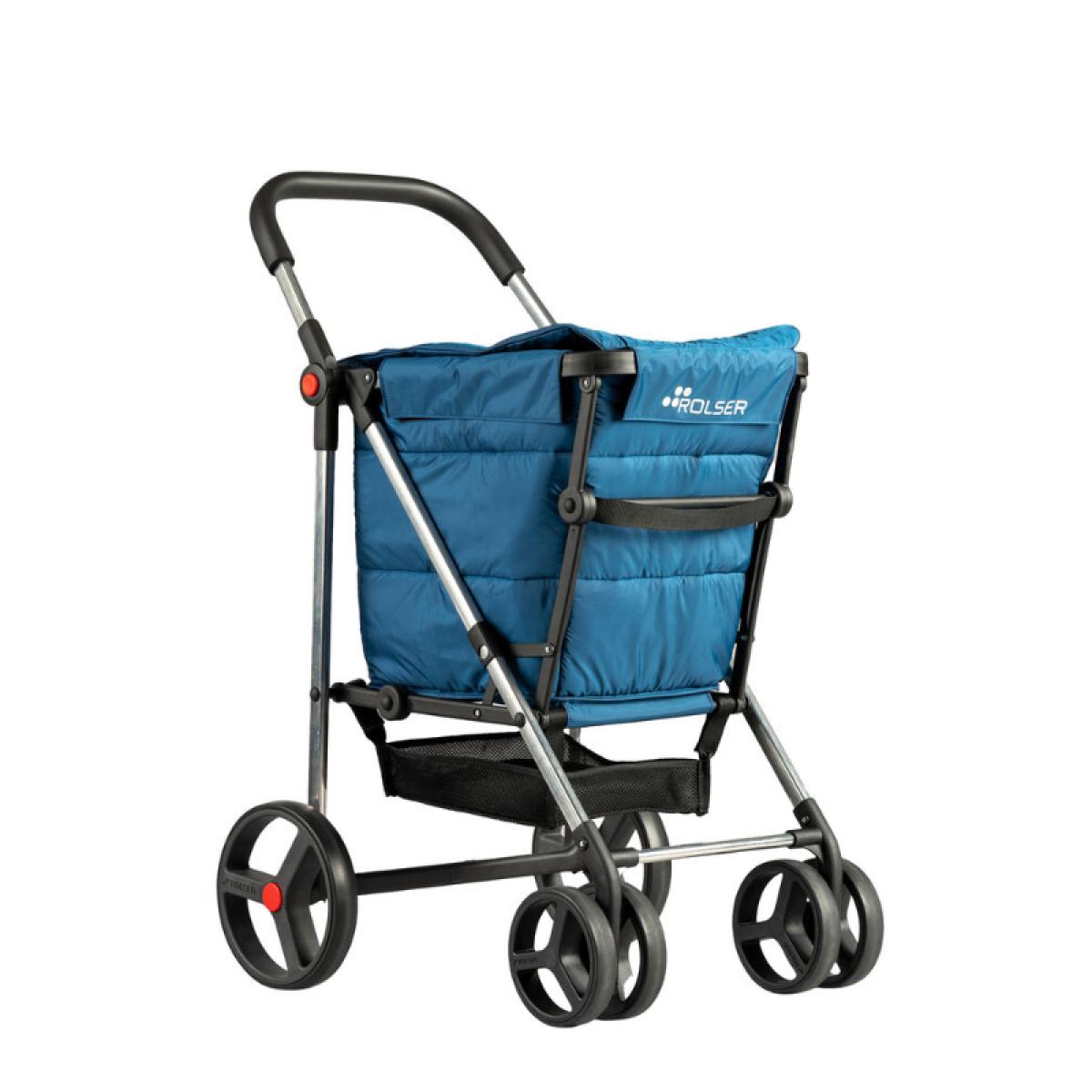 CARRO COMPRA ROLSER BAS001 BASKET POLAR 4 RUEDAS 2GIRAT. PLEG. MARINO