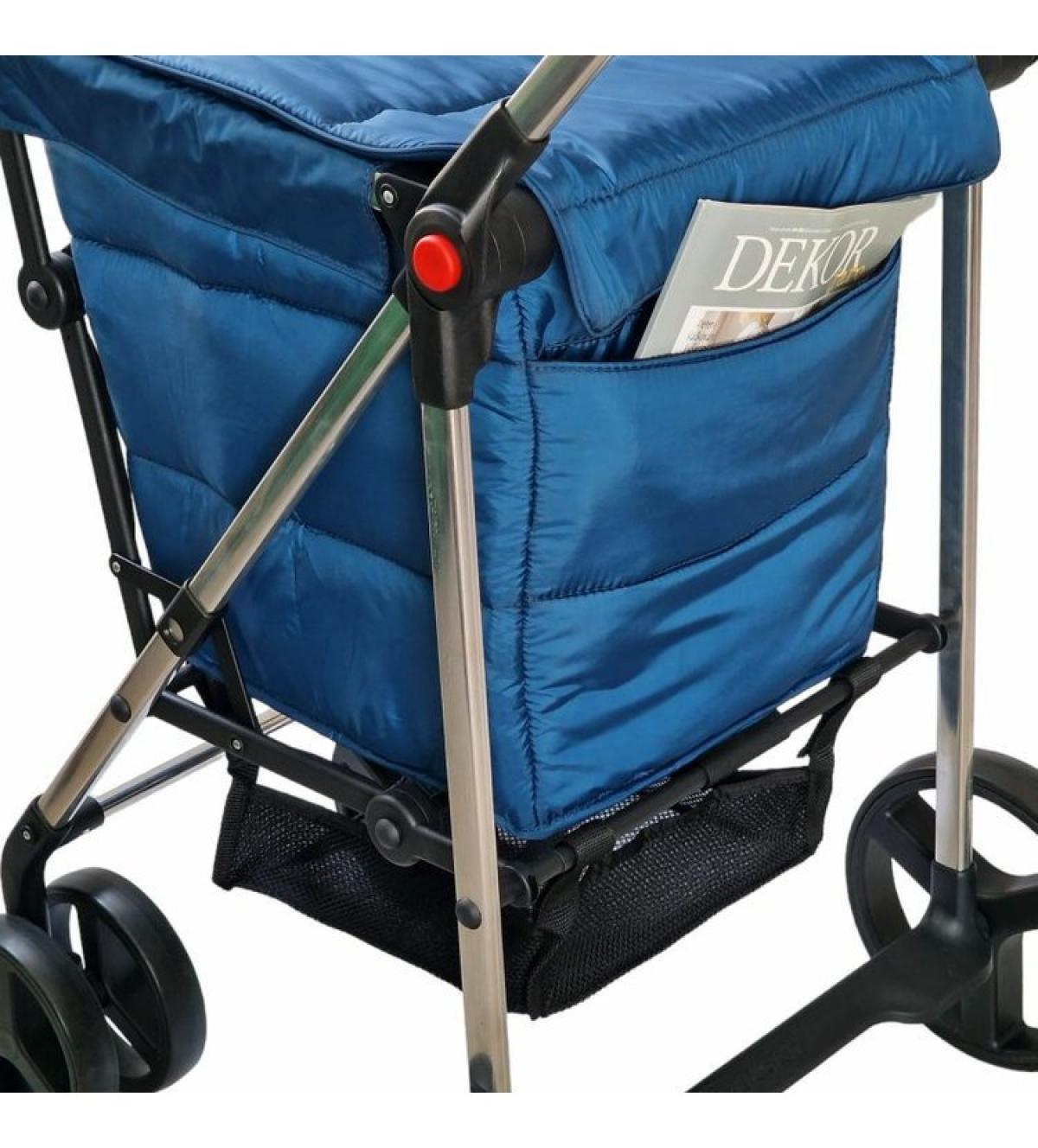 CARRO COMPRA ROLSER BAS001 BASKET POLAR 4 RUEDAS 2GIRAT. PLEG. MARINO