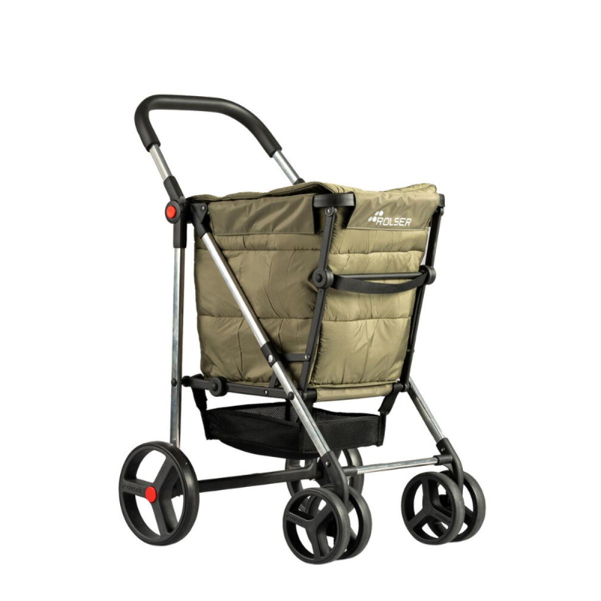 CARRO COMPRA ROLSER BAS001 BASKET POLAR 4 RUEDAS 2GIRAT. PLEG. KAKI