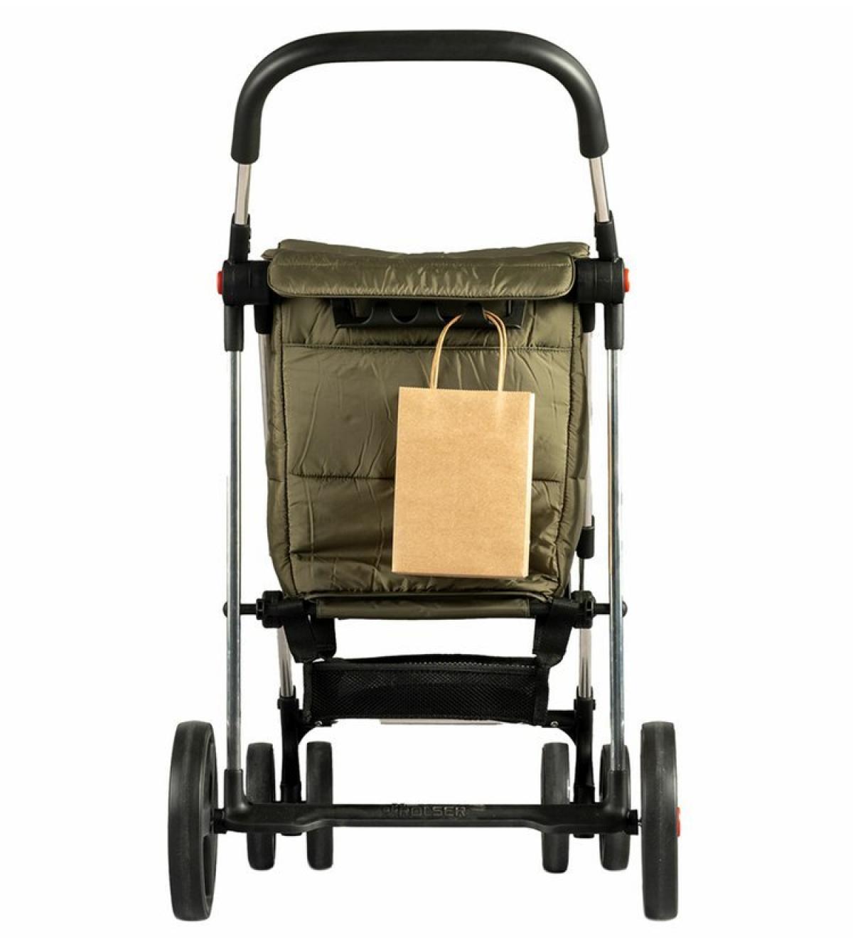 CARRO COMPRA ROLSER BAS001 BASKET POLAR 4 RUEDAS 2GIRAT. PLEG. KAKI