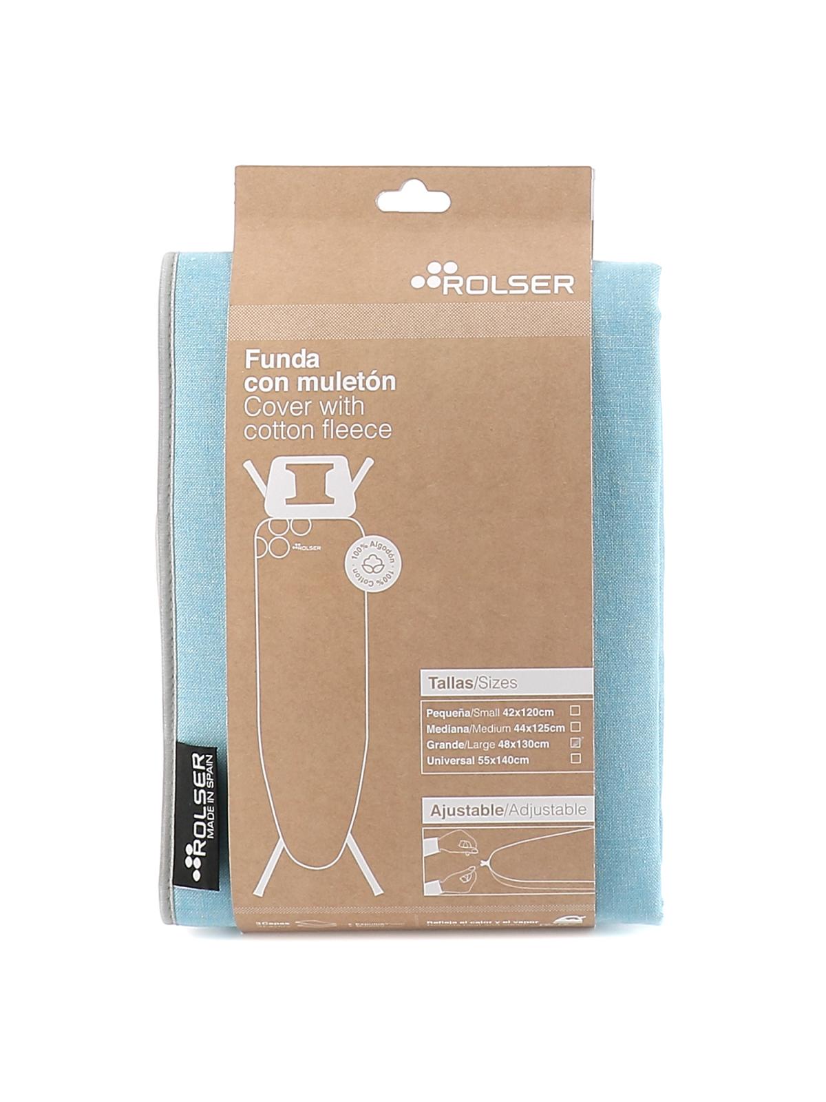 FUNDA T.PLANCHA MULETON NATURAL 130X48 TURQUESA