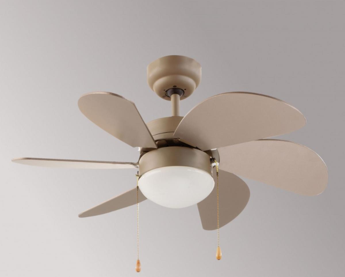 VENTILADOR TECHO FM VT-90 6P 75CM MADERA-GRIS