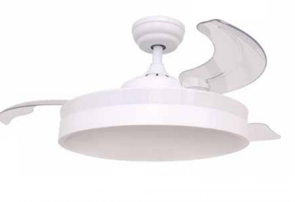 VENTILADOR TECHO FM VT-SENZA 107CM DC RETRACTIL C-MANDO BCO.