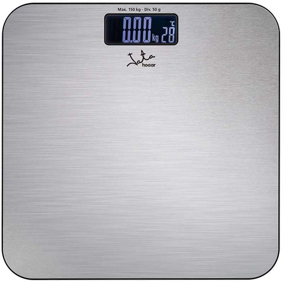 BASCULA BAÑO JATA HOGAR 496N LCD INOX