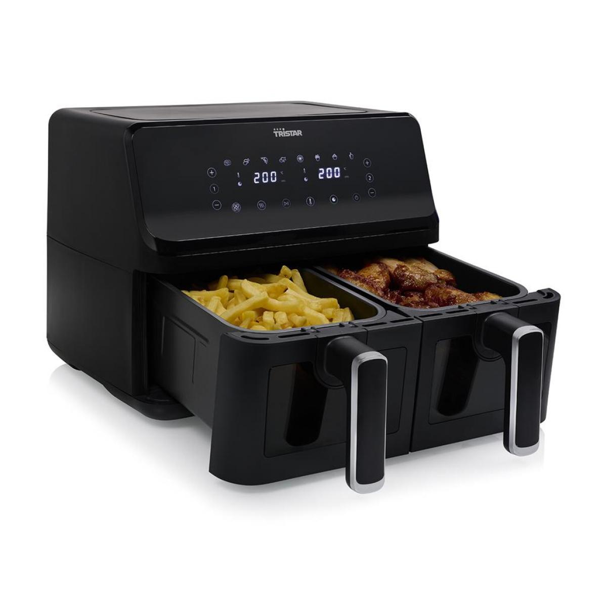 FREIDORA SIN ACEITE TRISTAR FR9040 2 CESTAS 4L (8L TOTAL) C-VENTANA