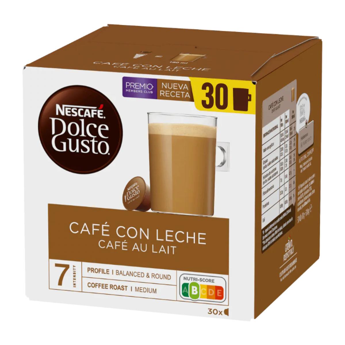 CAJA 3PAQ.30CAP.DOLCE GUSTO CAFE CON LECHE 12486740