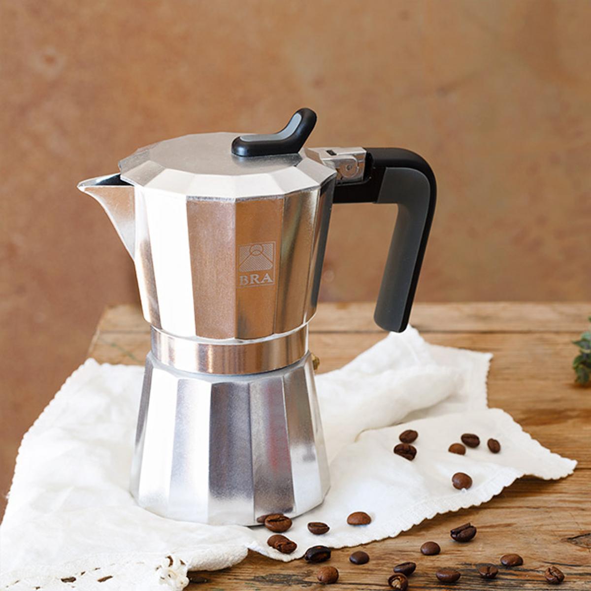 CAFETERA BRA DELUXE2 ALUMINIO 3T VITRO