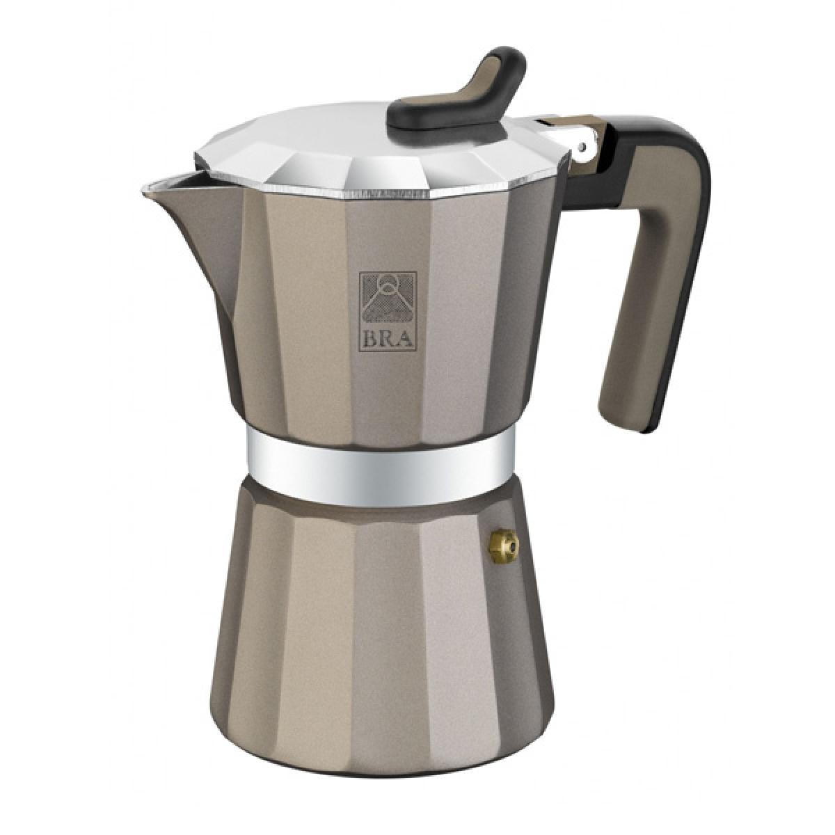 CAFETERA BRA TITANIUM ALUMINIO 3T VITRO