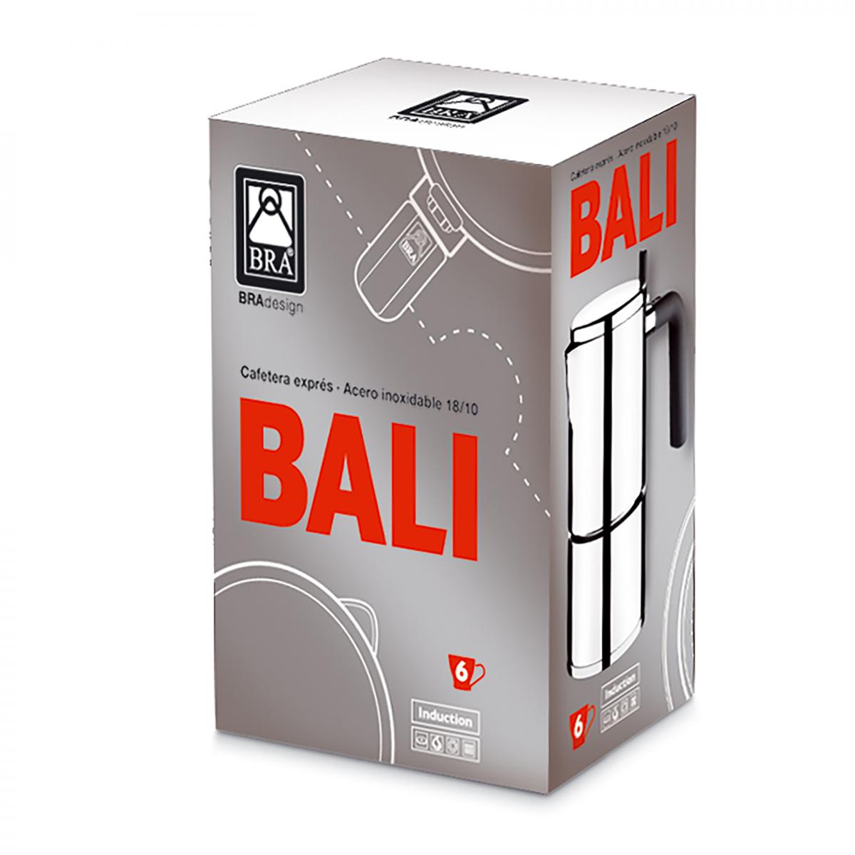 CAFETERA ITALIANA BRA A170401 BALI 4T INOX INDUCCION