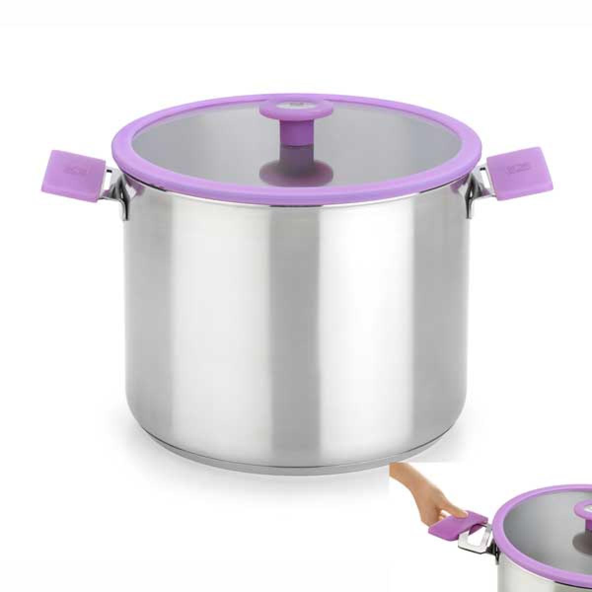 OLLA BRA COLORSTEEL LILA 26CM TAPA CRIST