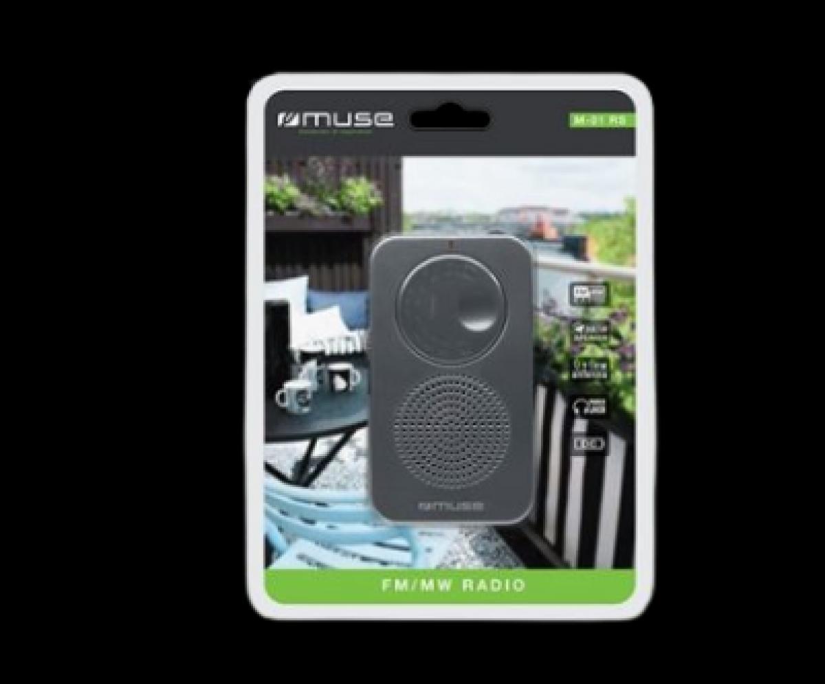 RADIO MUSE M-01 RS PORTATIL ANALOGICA NEGRA