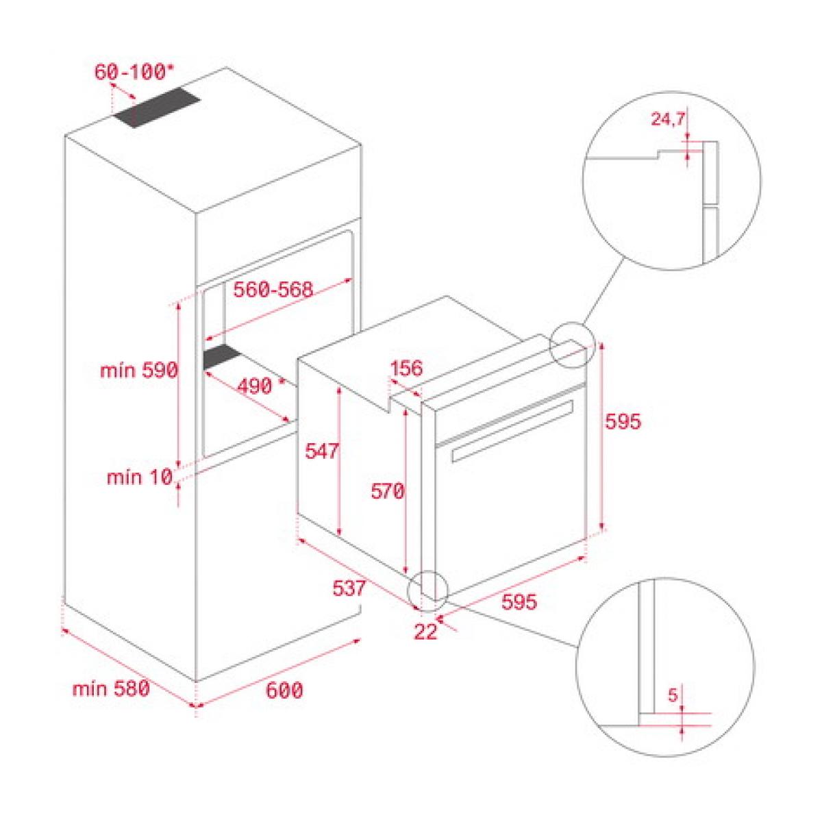 HORNO TEKA 111010102 HSB 6250 P MULT.8 PIRO 71L BCO