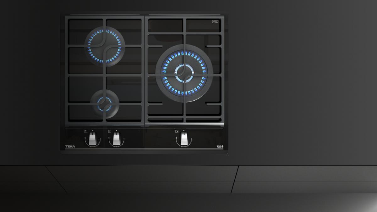 PLACA GAS TEKA GZC63310XBN 3F C-WOK NATURAL 60CM CRIST.NGO 112570022