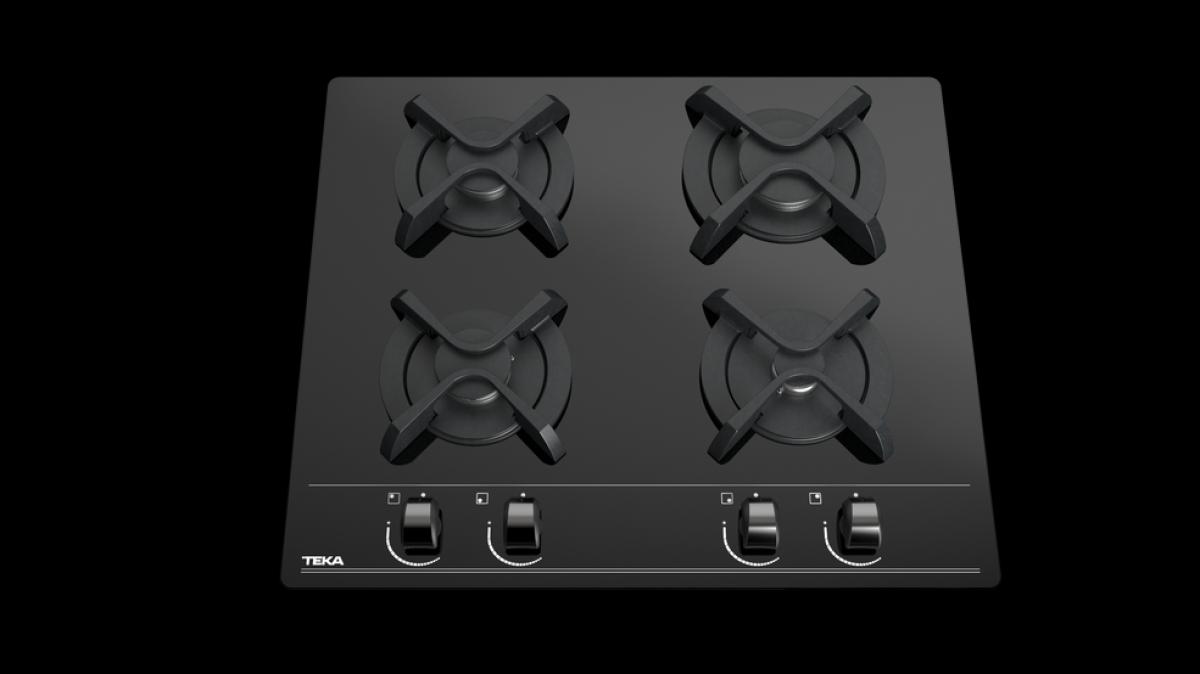 PLACA GAS TEKA GBC64000KBB 4F BUTANO 60CM CRIST.NGO 112580005