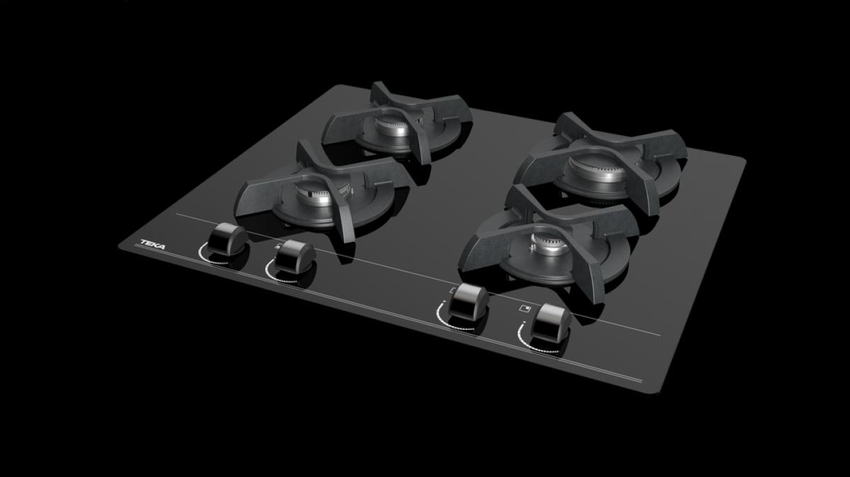 PLACA GAS TEKA GBC64000KBB 4F BUTANO 60CM CRIST.NGO 112580005