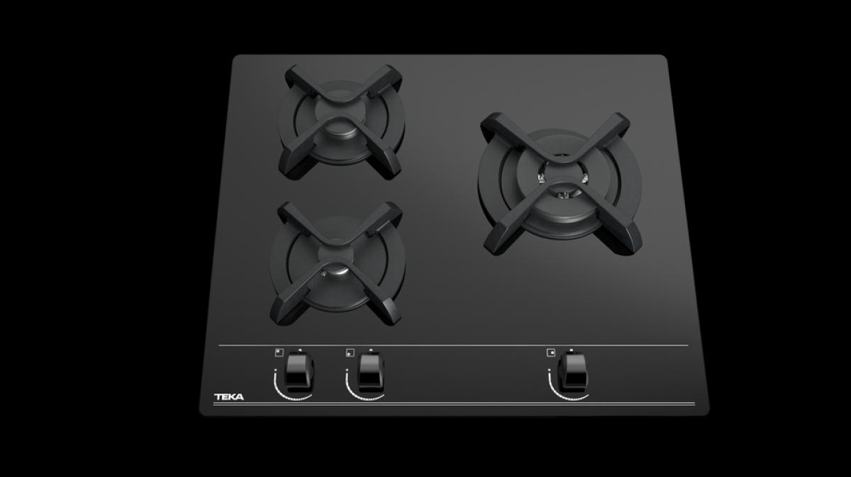 PLACA GAS TEKA GBC63010KBN 3F C-WOK NATURAL 60CM CRIST.NGO 112580002