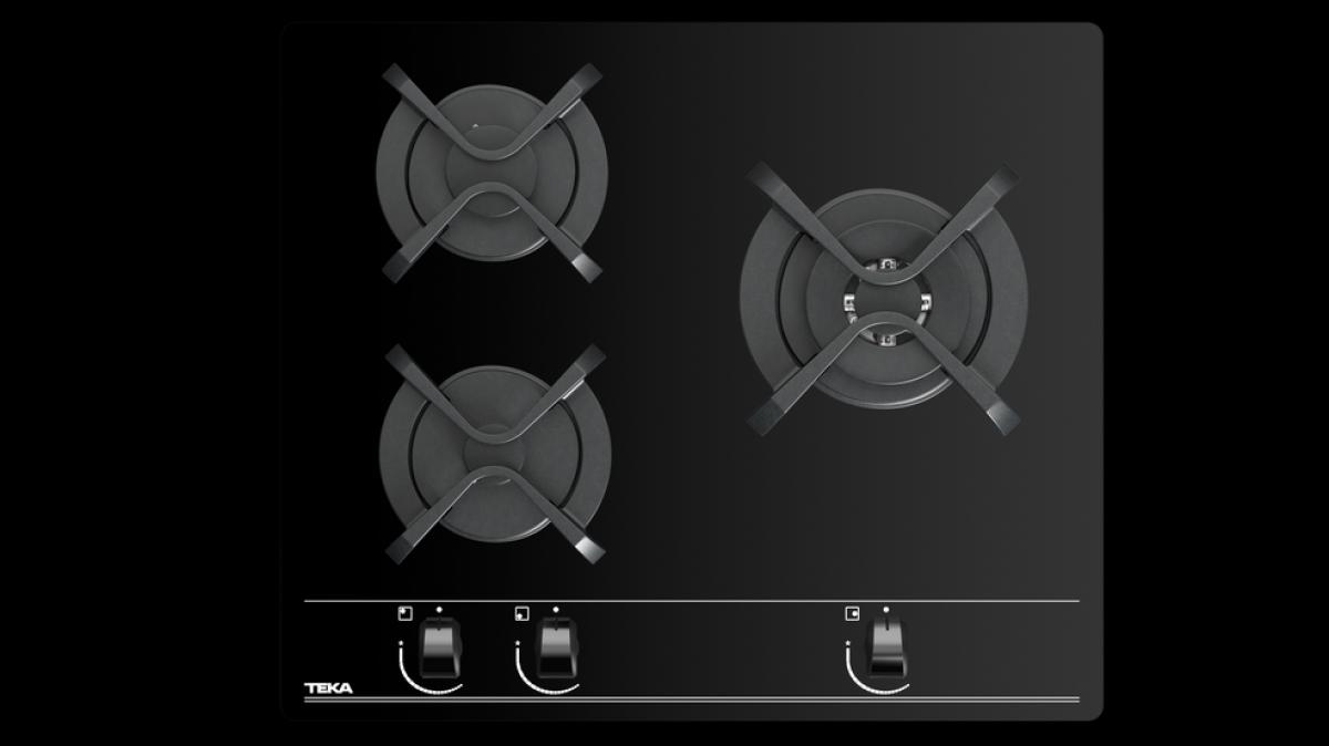 PLACA GAS TEKA GBC63010KBN 3F C-WOK NAUTRAL 60CM CRIST.NGO 112580002