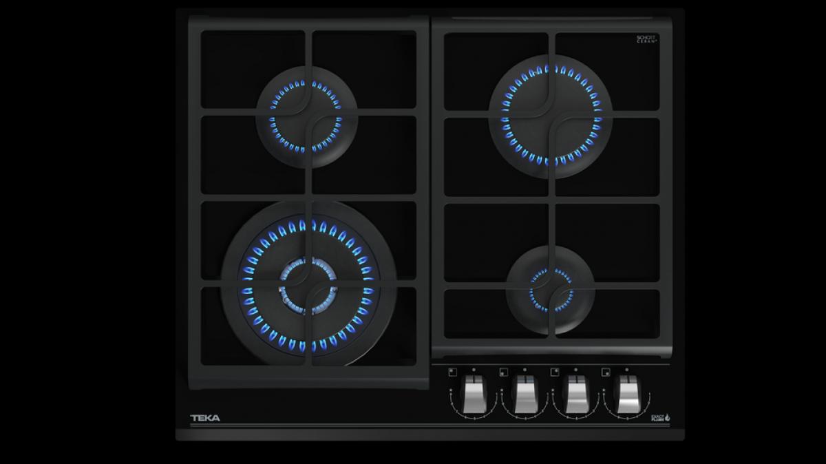 PLACA GAS TEKA GZC64320XBN 4F C-WOK BISEL 60CM CRIST.NGO 112570037