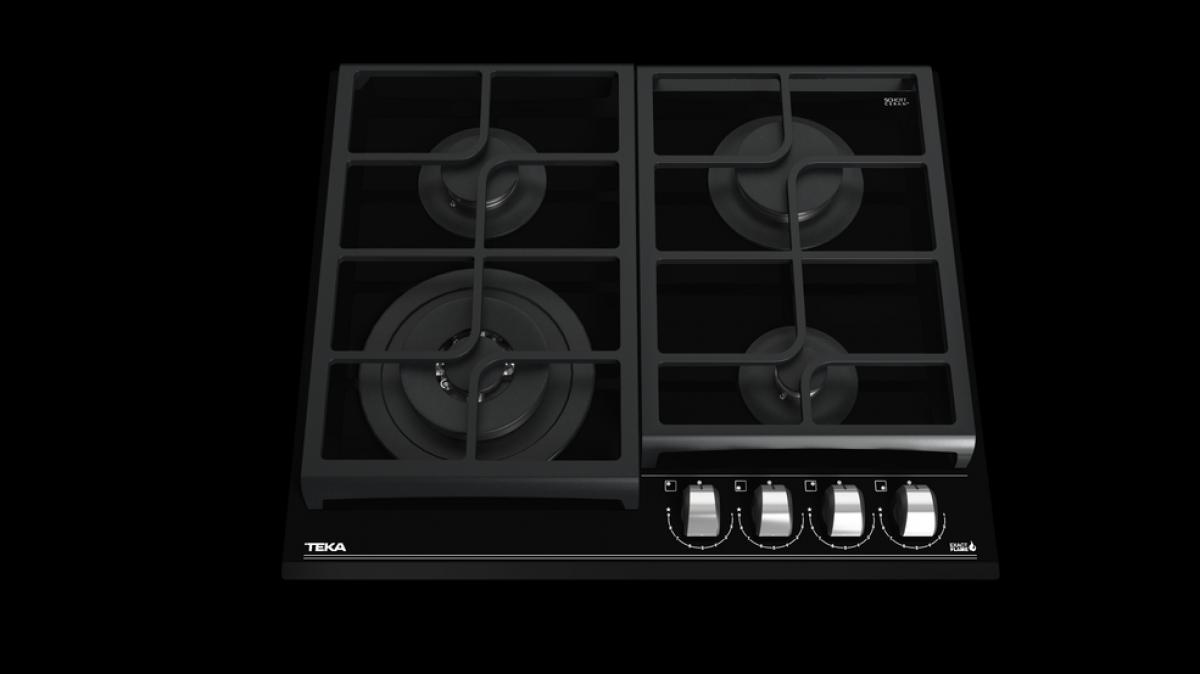 PLACA GAS TEKA GZC64320XBN 4F C-WOK BISEL 60CM CRIST.NGO 112570037