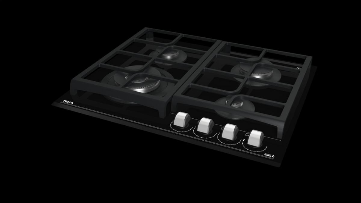 PLACA GAS TEKA GZC64320XBN 4F C-WOK BISEL 60CM CRIST.NGO 112570037