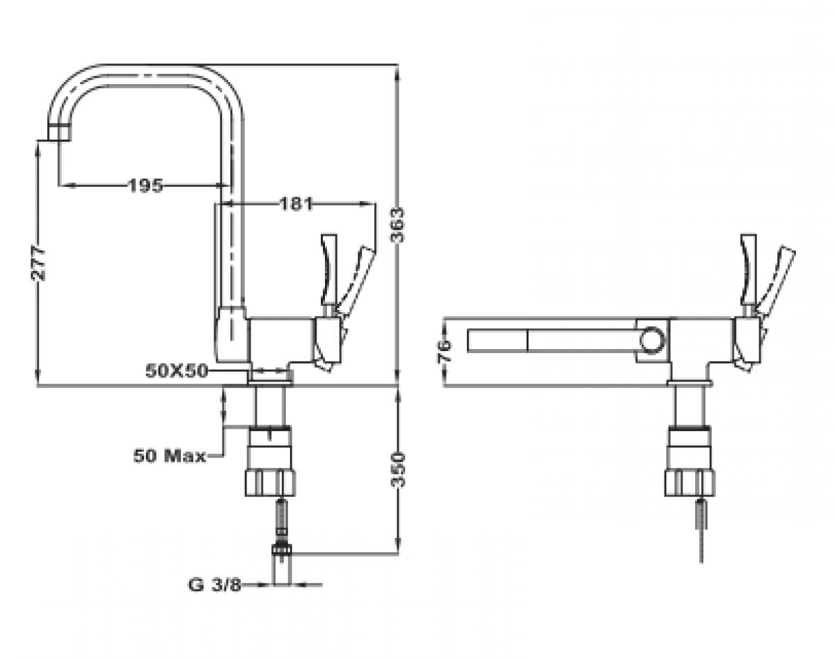 GRIFO TEKA MTP984 ABATIBLE 116030000
