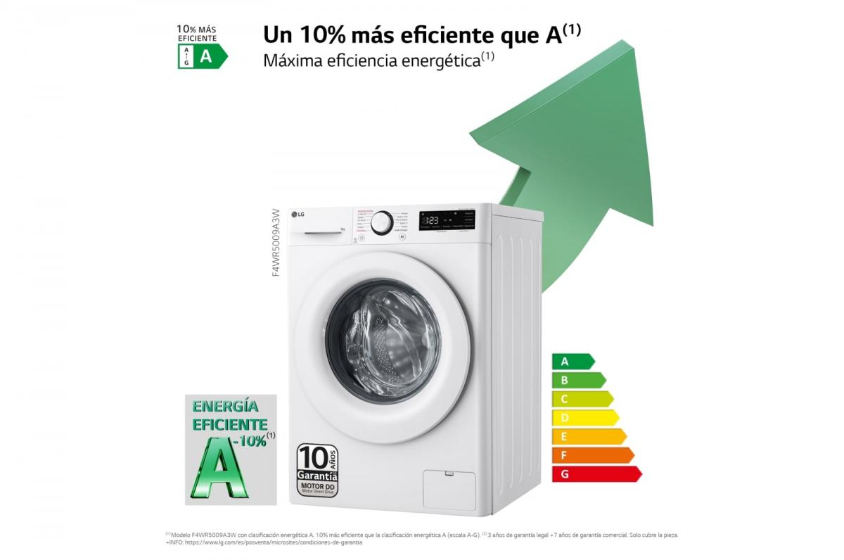 LAVADORA LG F4WR5009A3W 9KG 1400RPM A C-VAPOR INV. BCA