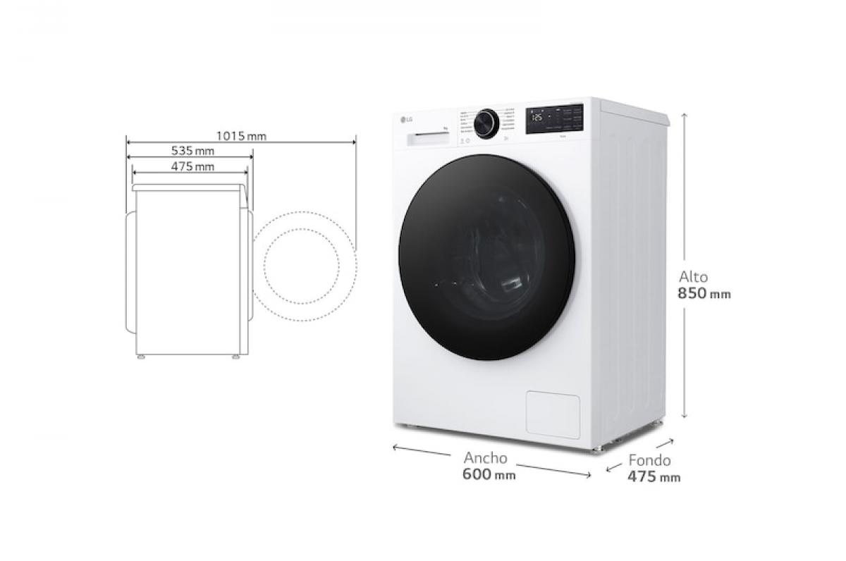 LAVADORA LG BLANCA F2X50S9TLB 1200RPM 9KG A-20% FONDO REDUCIDO 47,5CM