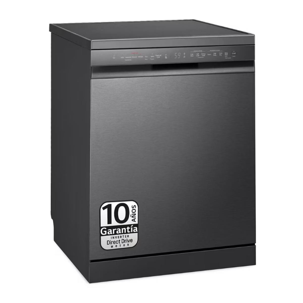 LAVAVAJILLAS INT. LG DF365FMS 14CUB B 3ªBANDEJA C-VAPOR INV. DARK INOX