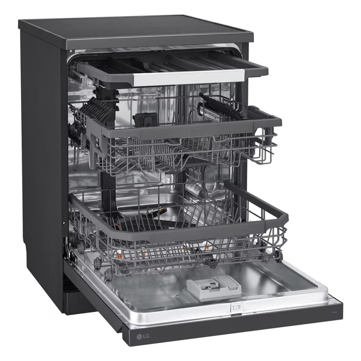 LAVAVAJILLAS INT. LG DF365FMS 14CUB B 3ªBANDEJA C-VAPOR INV. DARK INOX