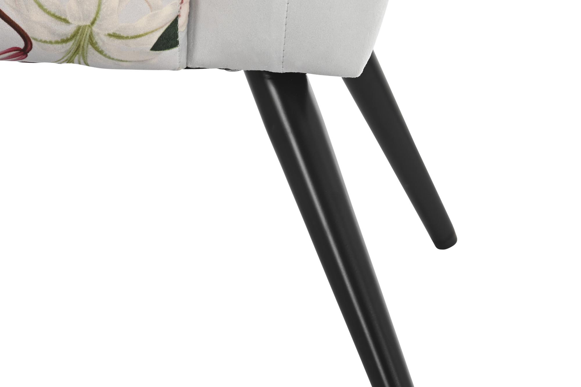 Sofa poliester metal 140x71x71 flores beige