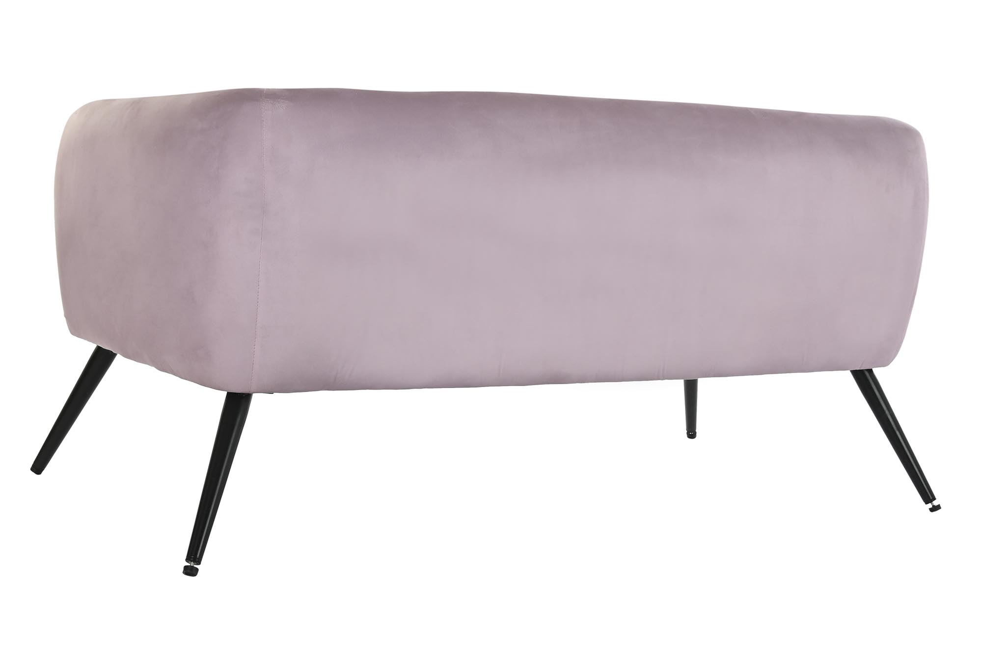 Sofa poliester metal 140x71x71 flores rosa