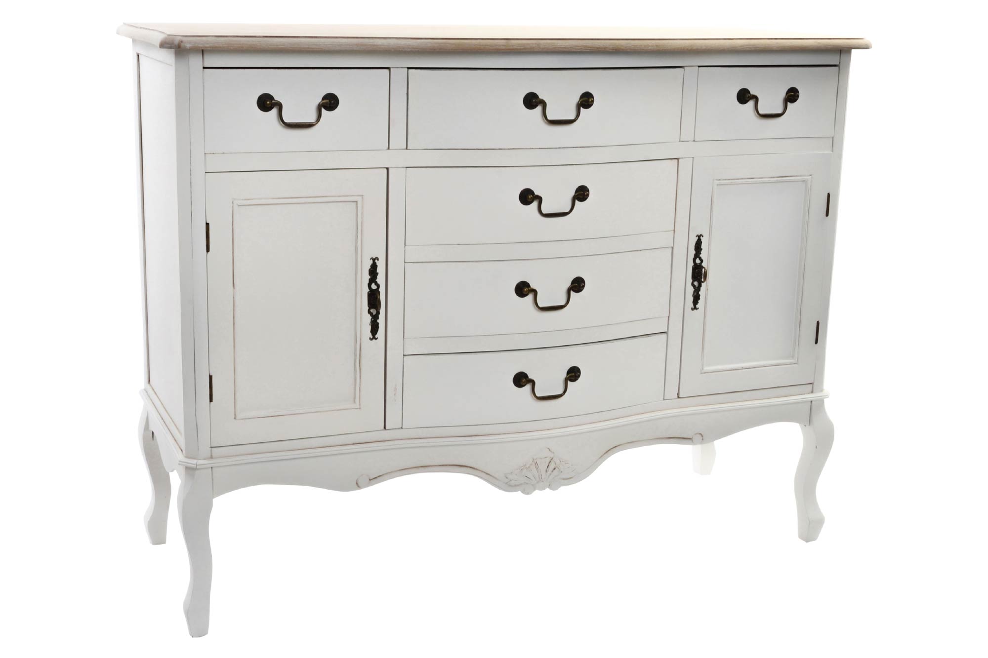 Buffet abeto 118x45x90 natural blanco