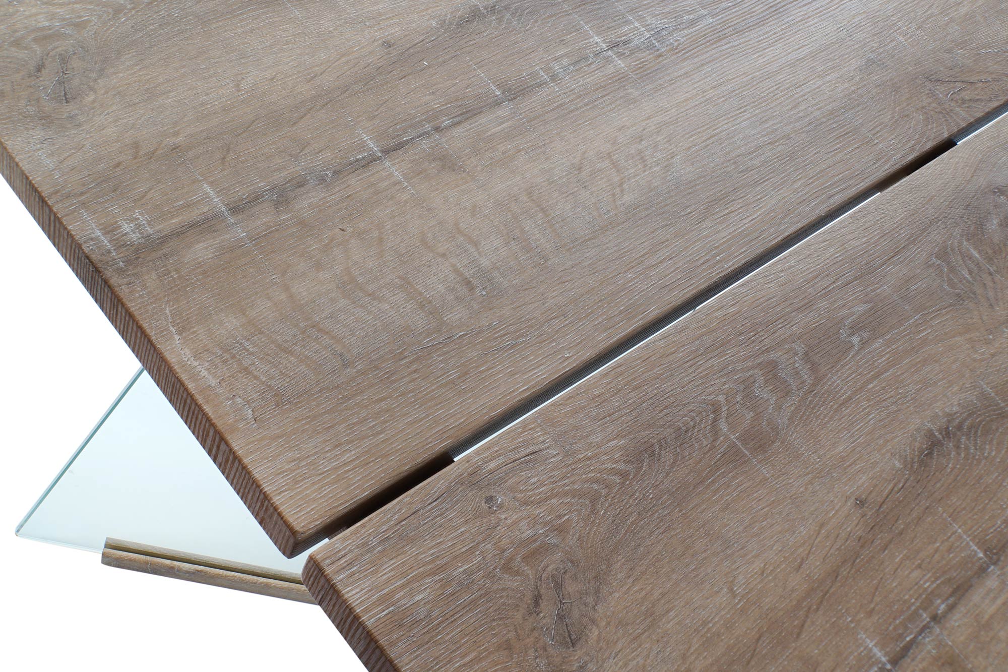 Mesa comedor mdf cristal 180x90x76 marron