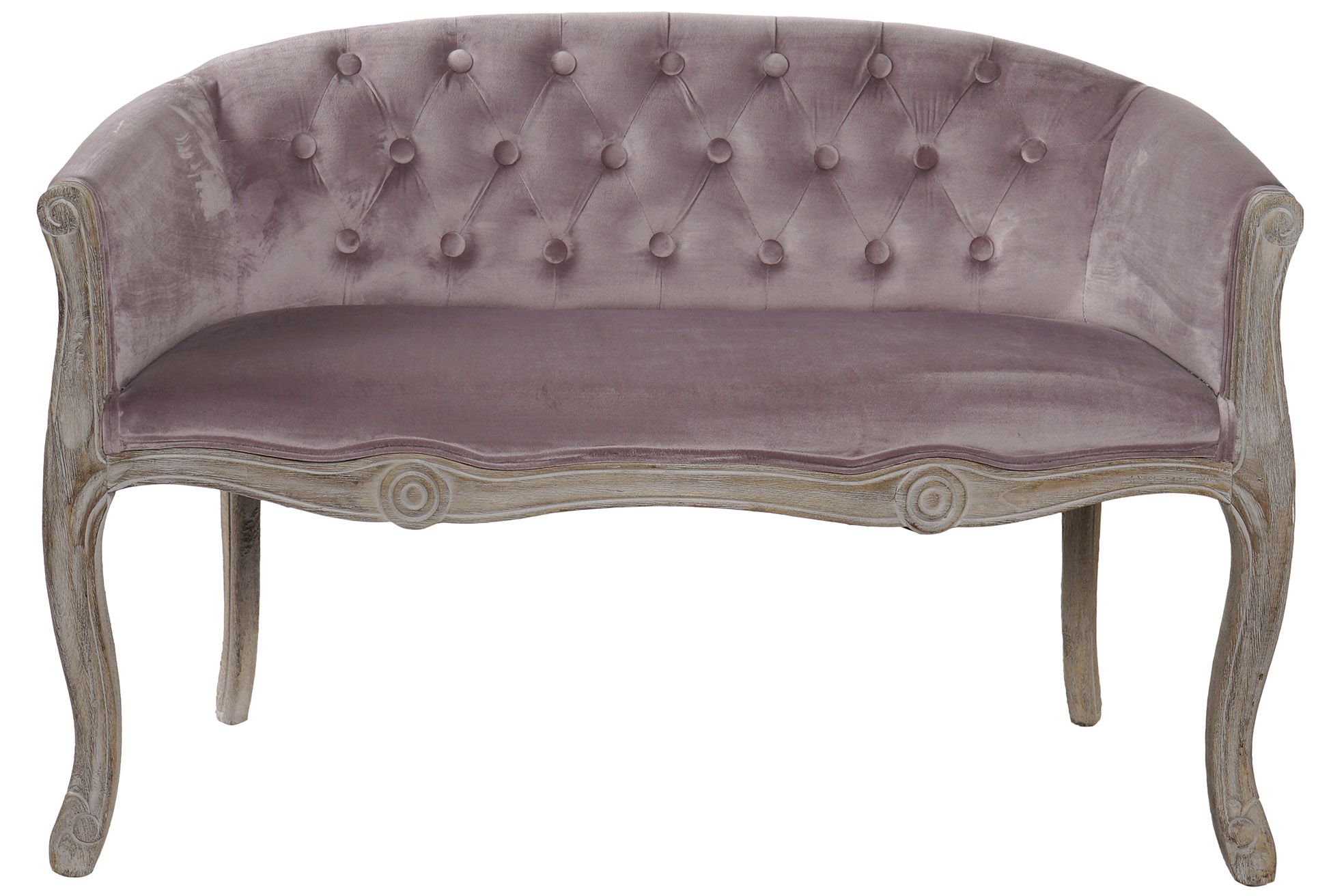 Sofa poliester madera 107x61x71 rosa