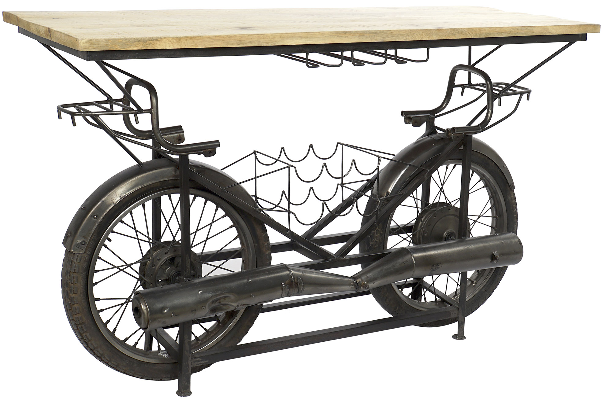 Botellero metal mango 155x56,5x96,5 moto negro