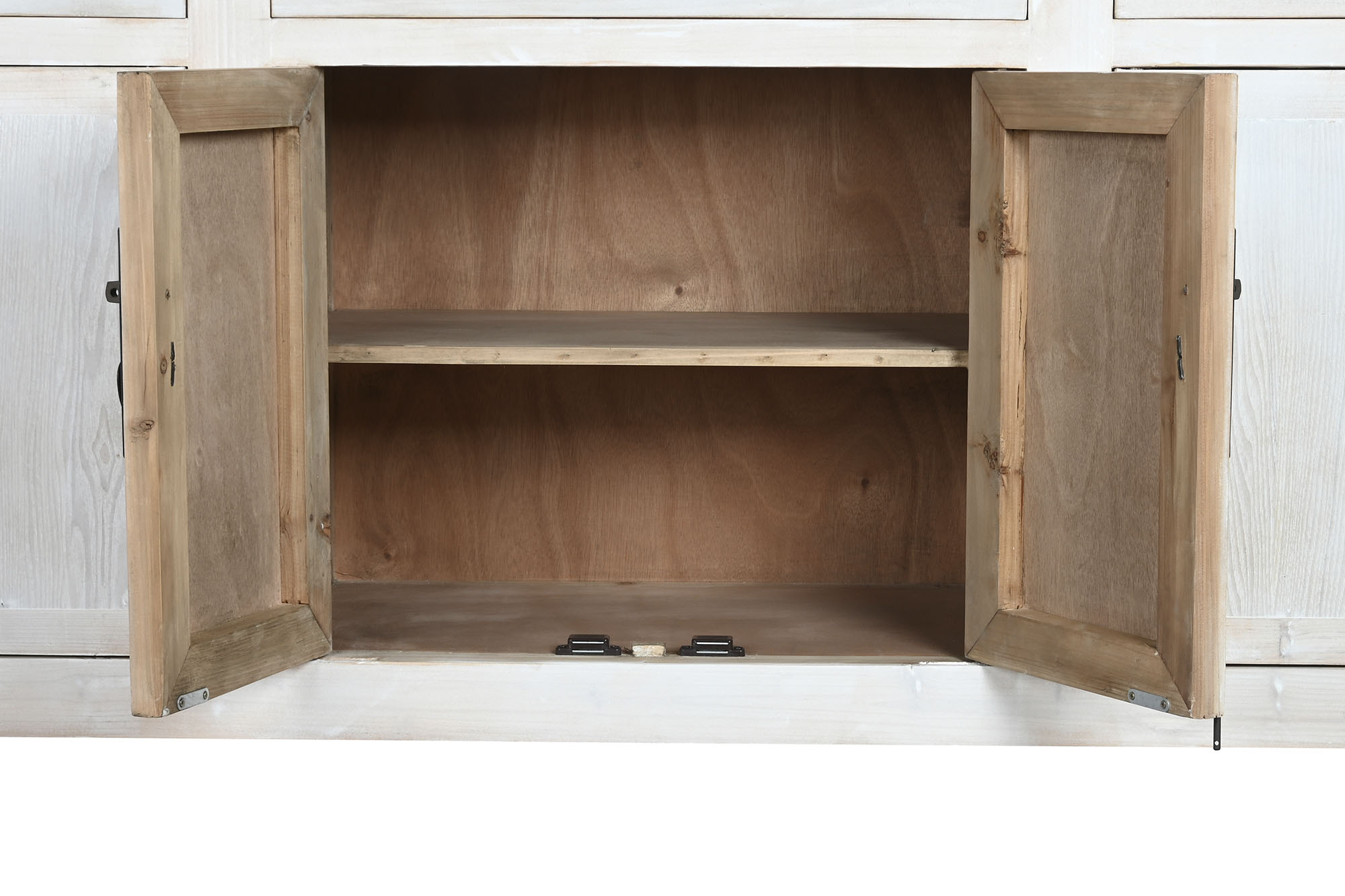 Buffet madera reciclada metal 220x45x86
