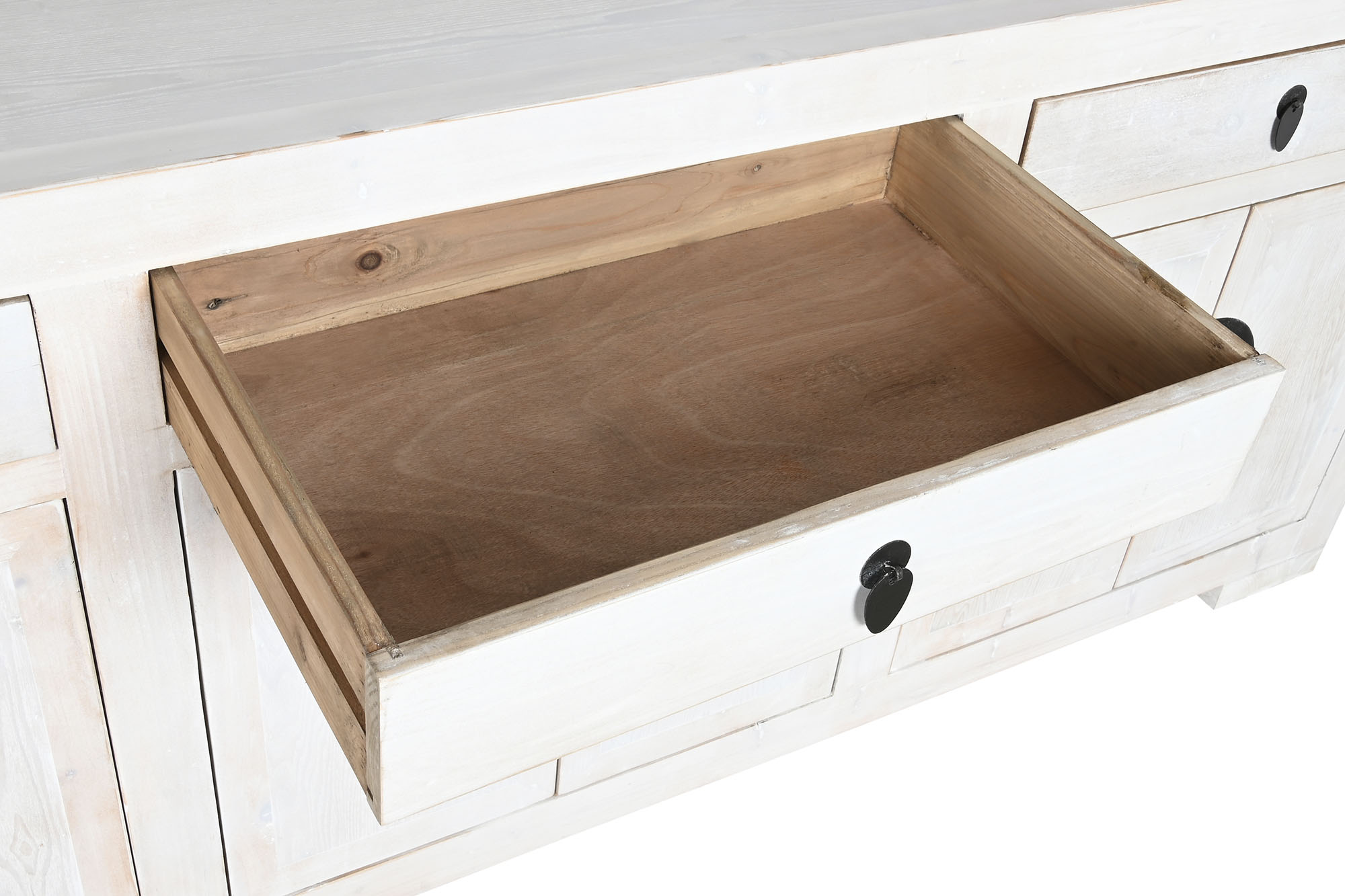Buffet madera reciclada metal 220x45x86