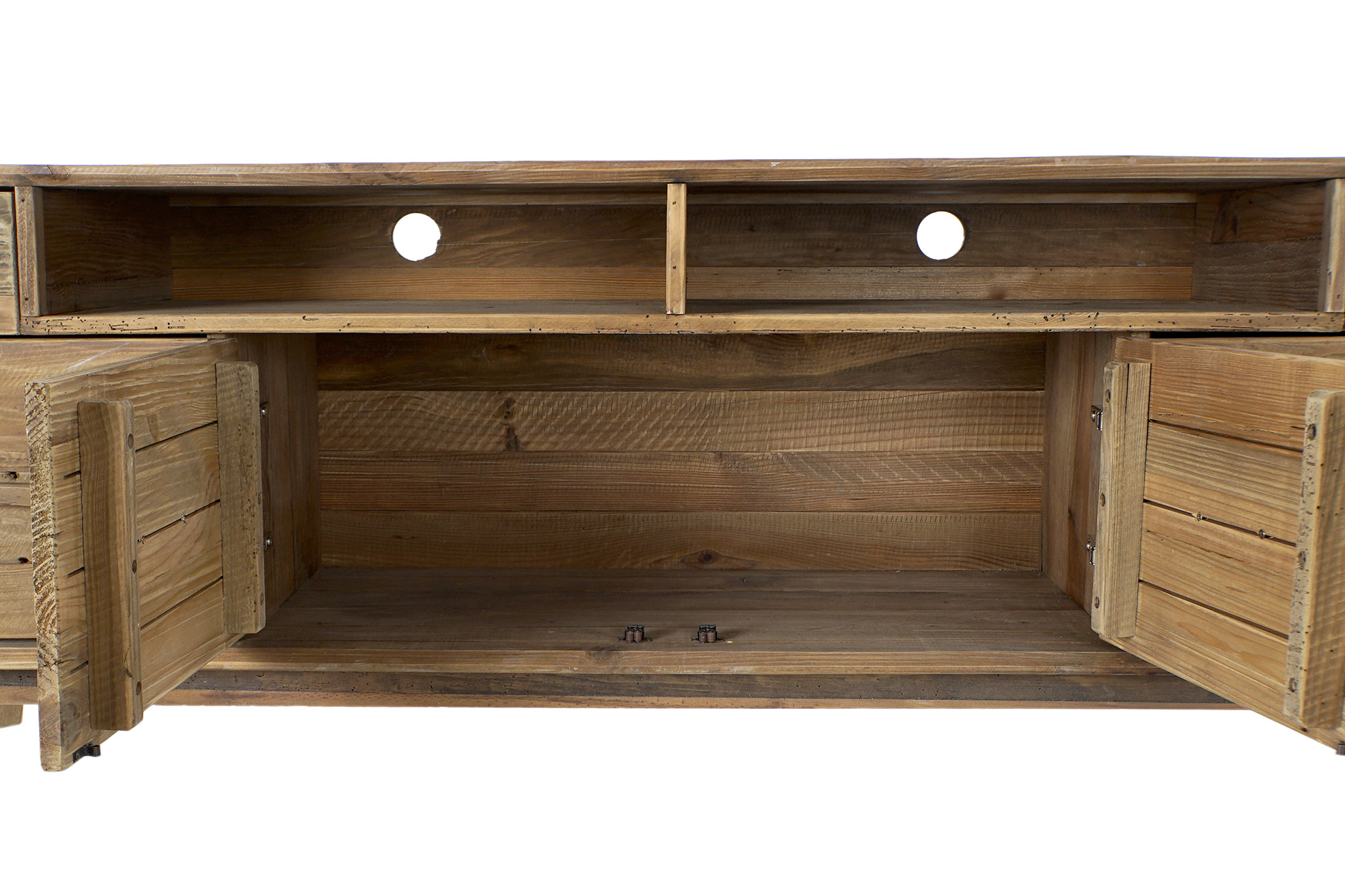 Mesa tv pino 180x48x65 envejecido natural