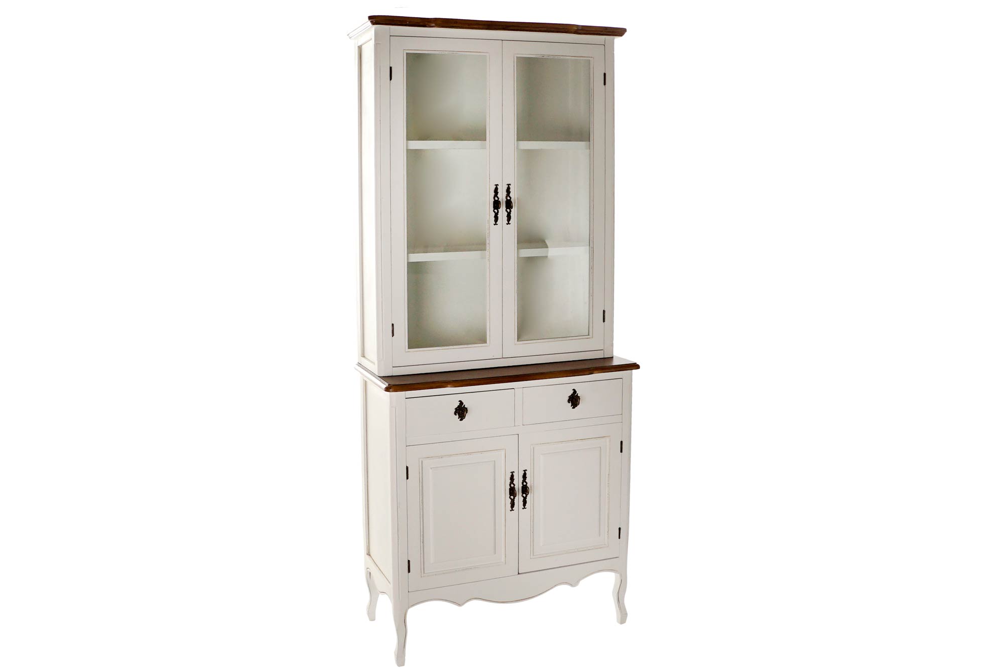 Vitrina paulownia cristal 86x40x198 blanco