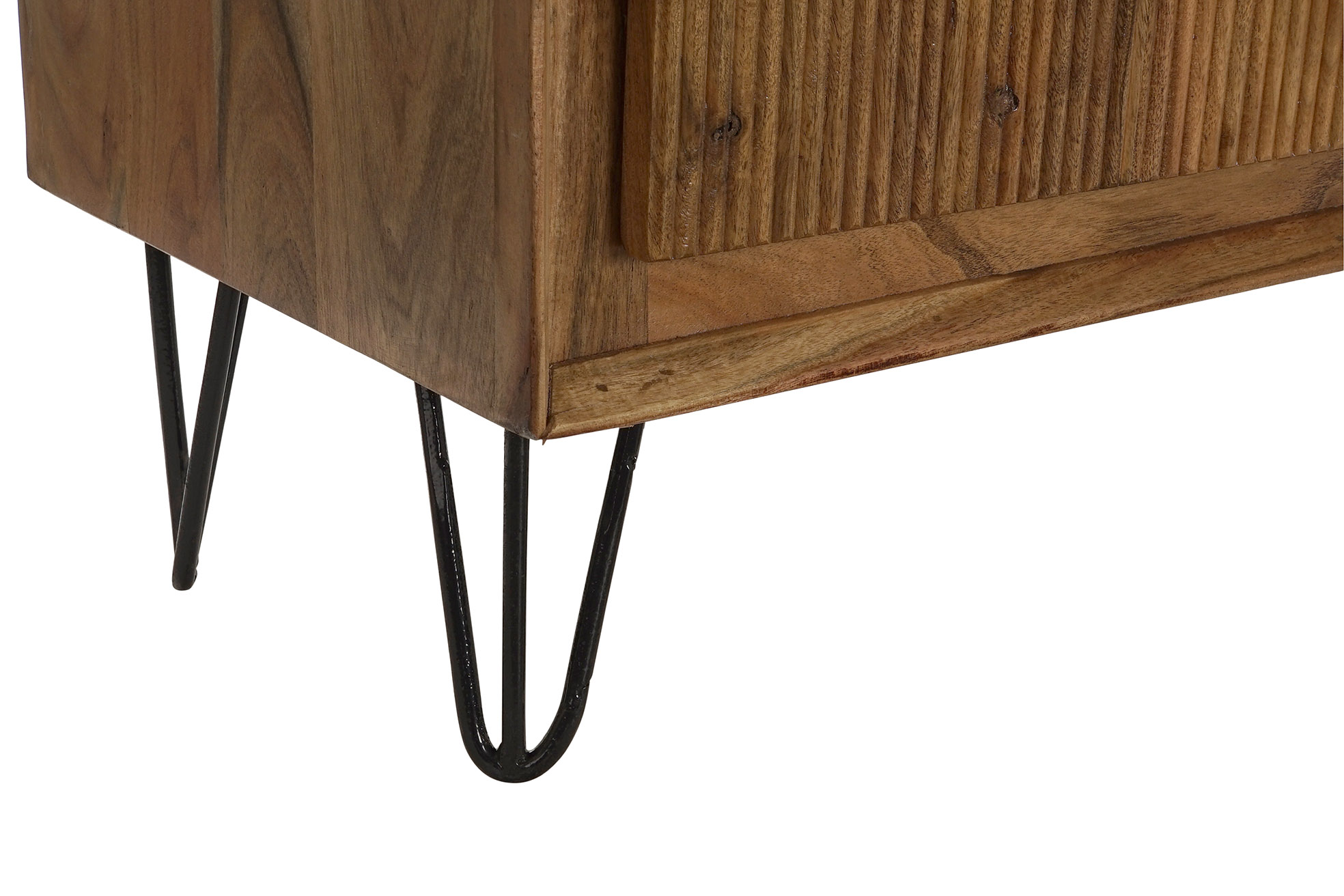 Vitrina acacia cristal 145x40x162 marron