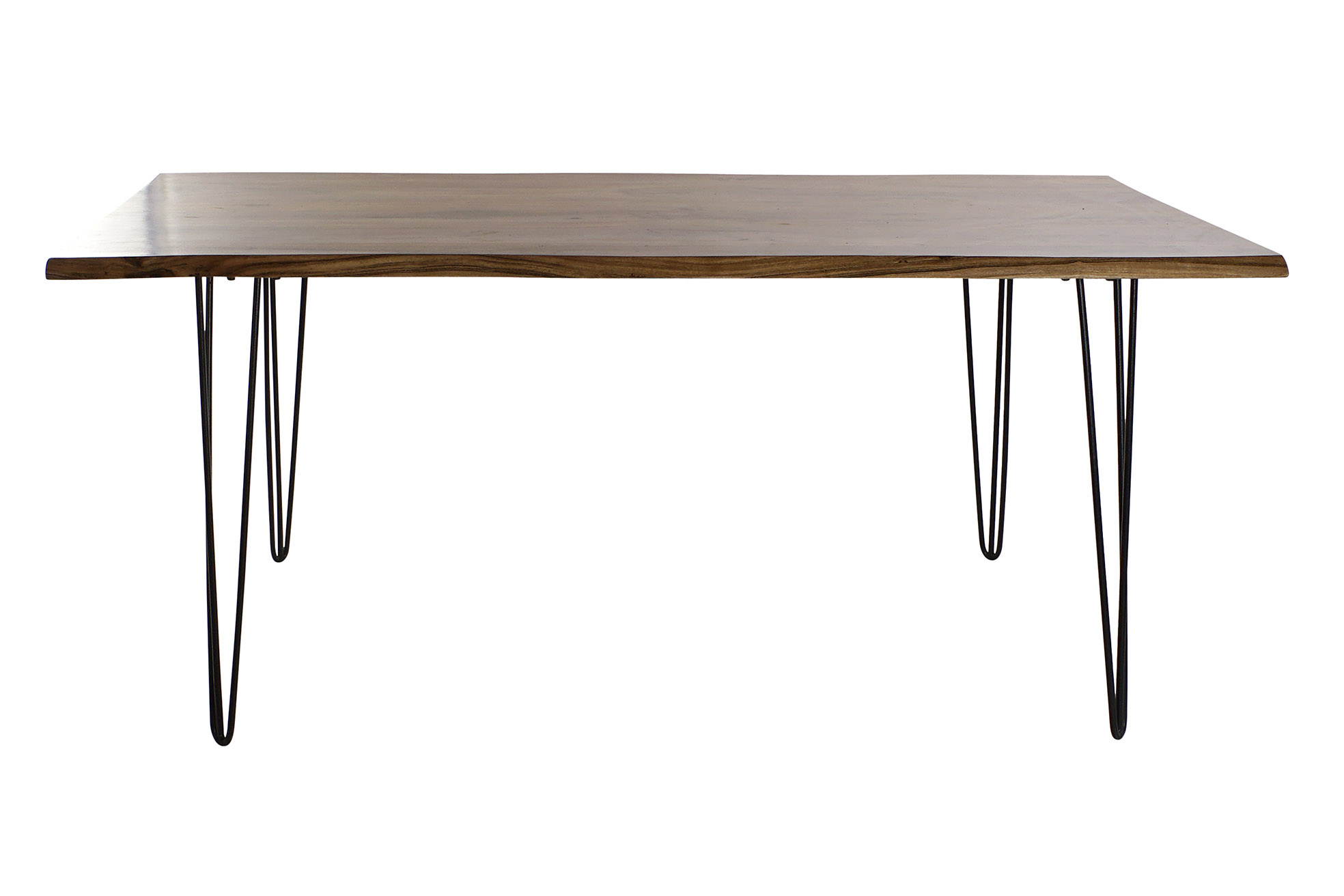 Mesa comedor acacia metal 180x87x76 marron