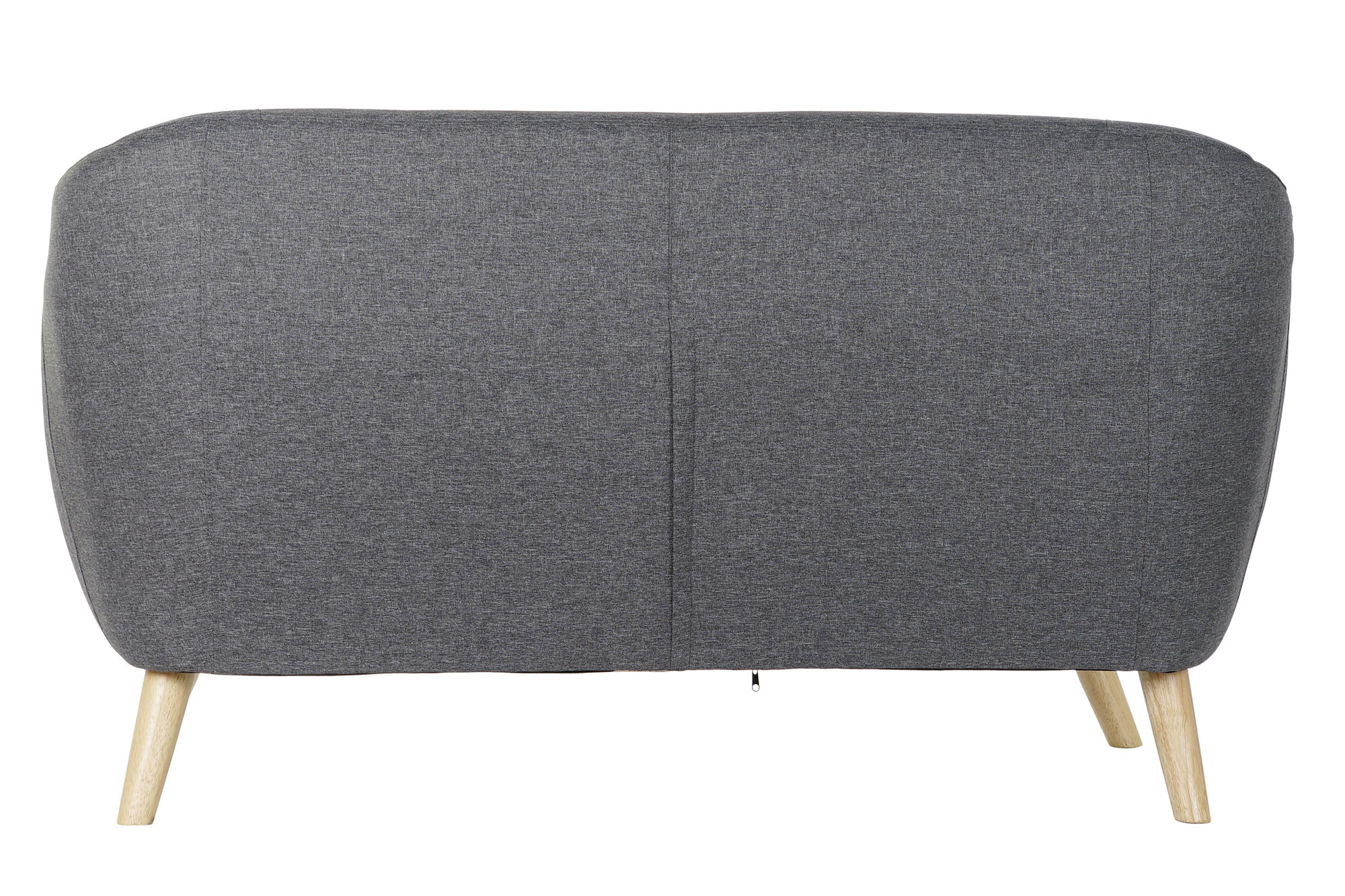 Sofa poliester rubberwood 146x72x82 2 plazas gris