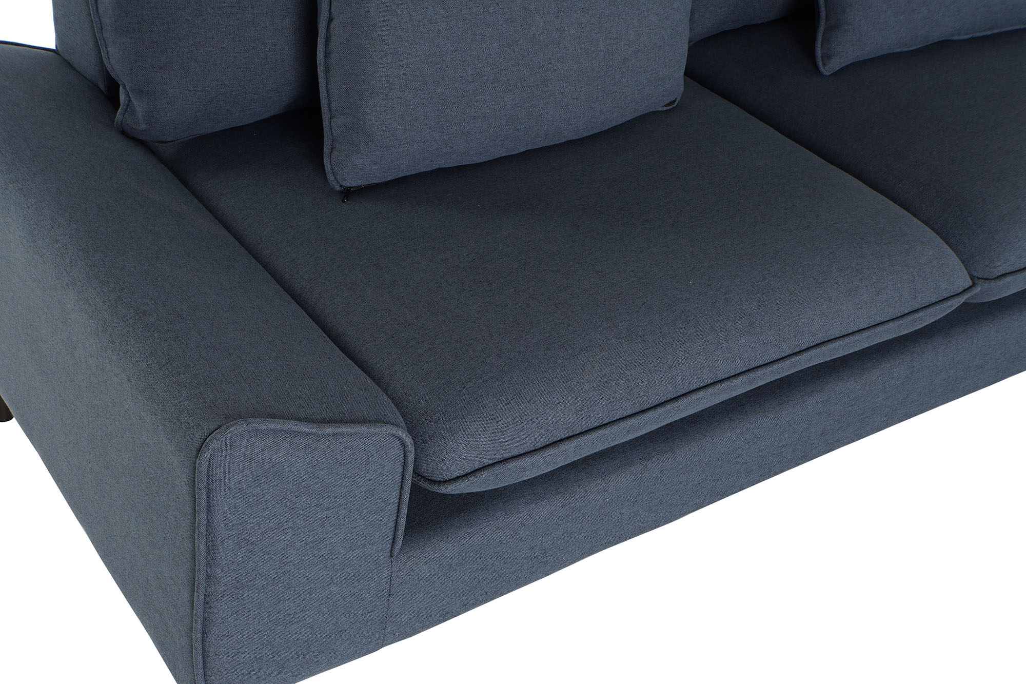 Sofa poliester metal 197x82x90 azul marino