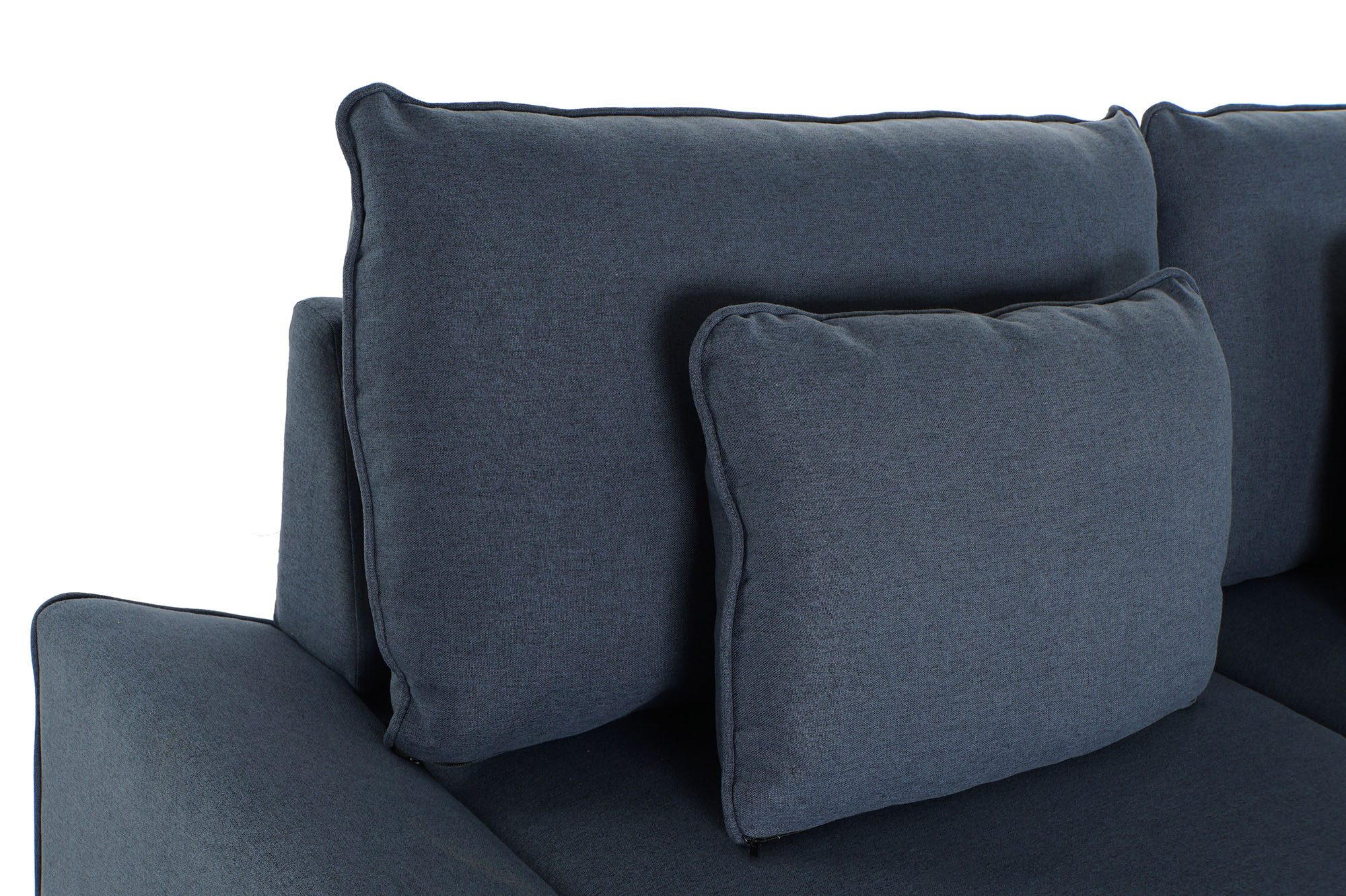 Sofa poliester metal 197x82x90 azul marino