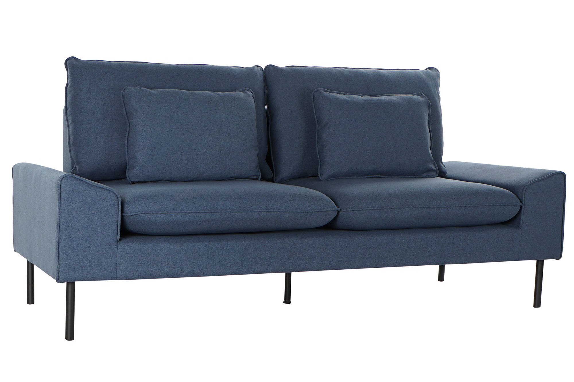 Sofa poliester metal 197x82x90 azul marino