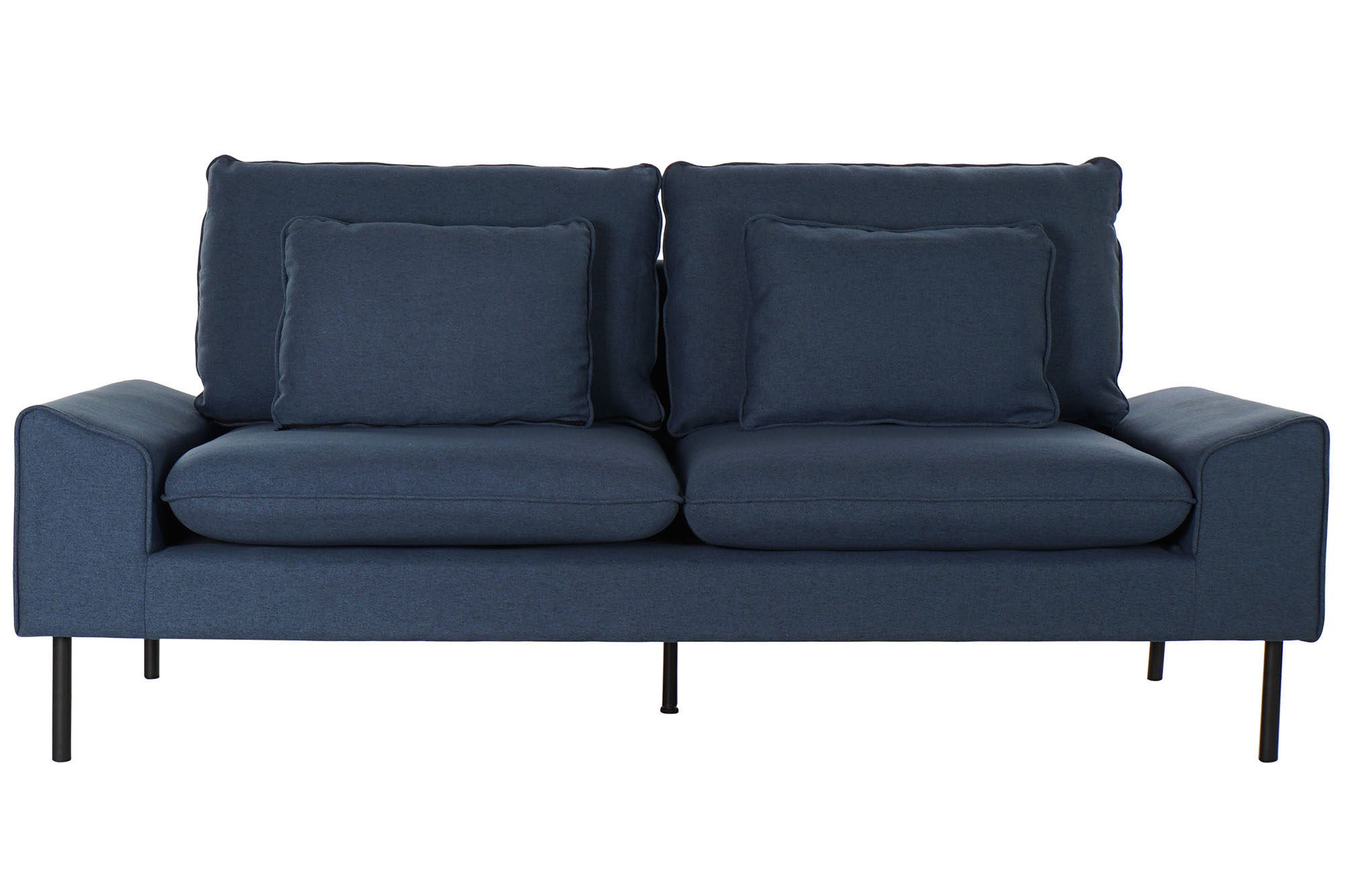 Sofa poliester metal 197x82x90 azul marino