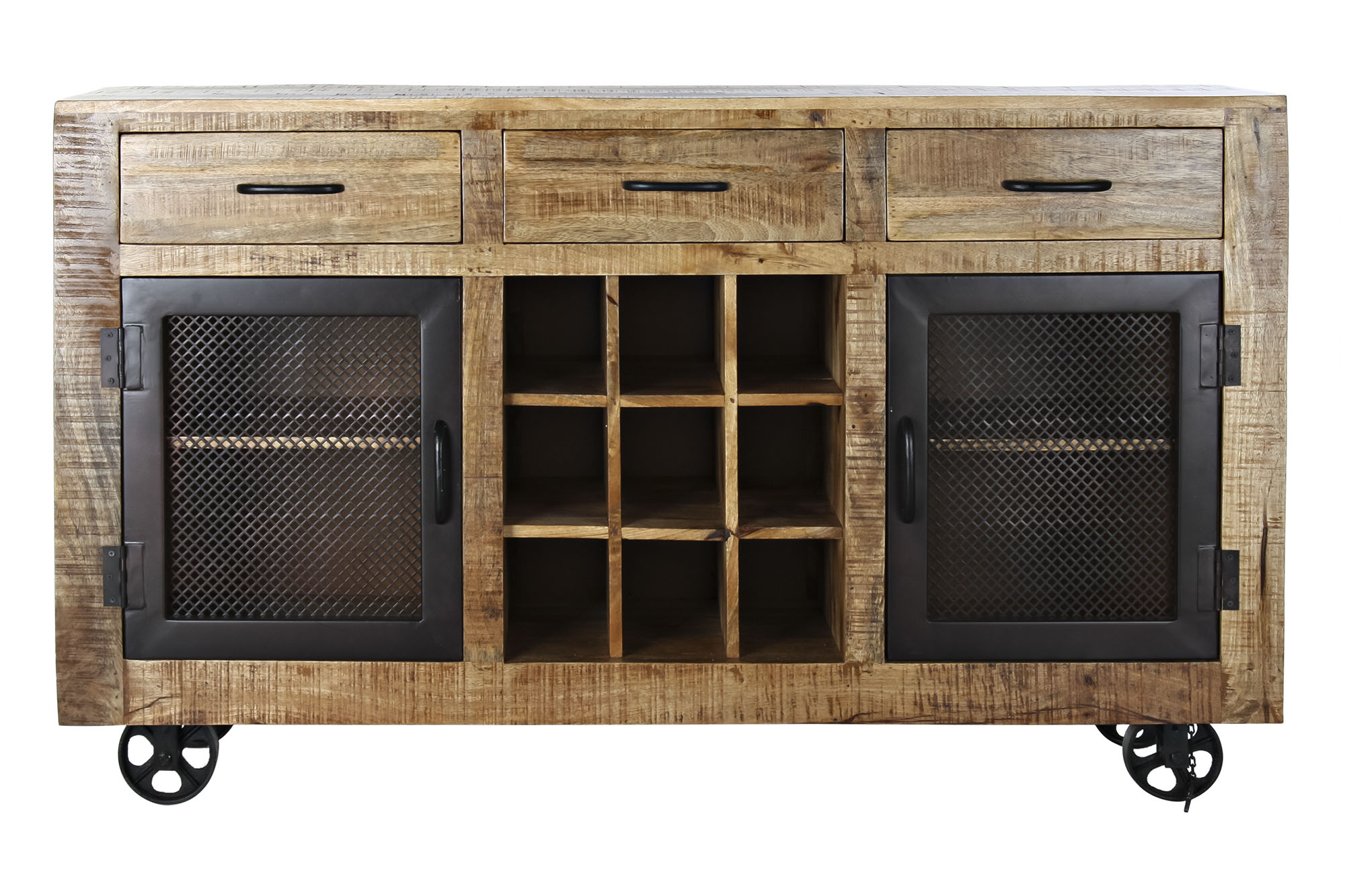 Buffet mango metal 150x43x90 botellero