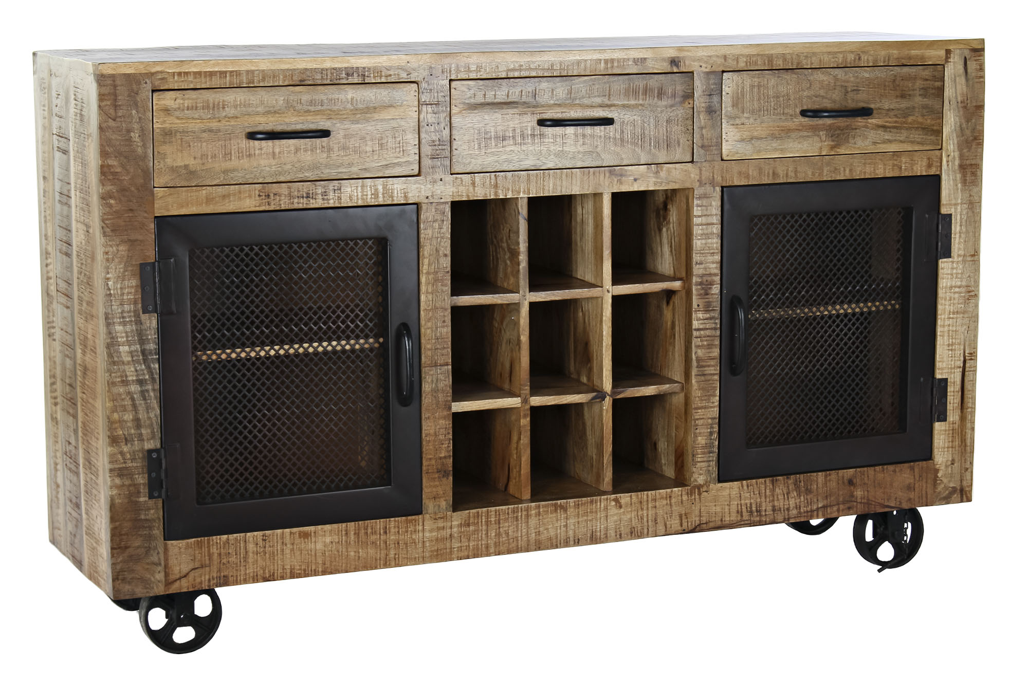 Buffet mango metal 150x43x90 botellero